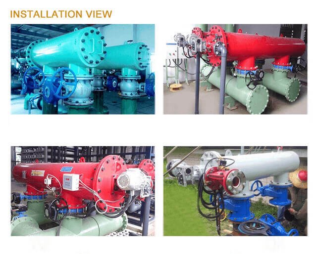 EM Self-cleaning filter field application installation EM Self-cleaning filter field application installation