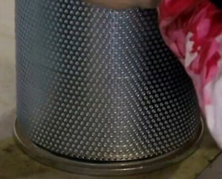 Epoxy bonded stainless steel mesh filter element