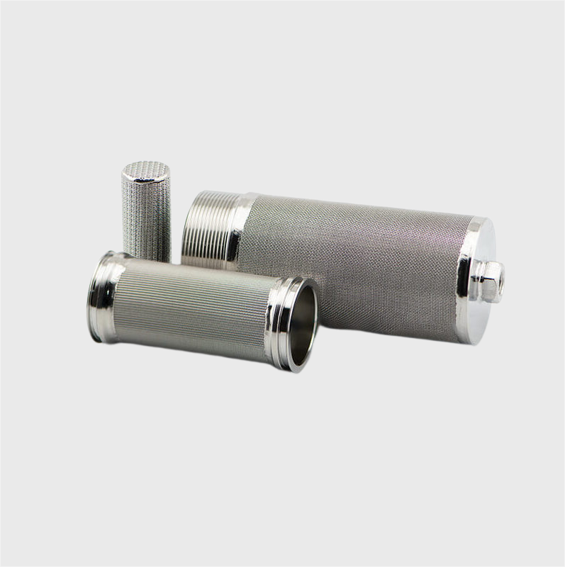 Cylindrical sintered metal fiber filter 008