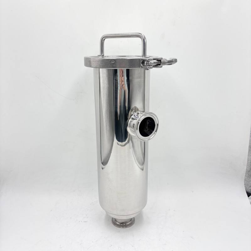 Stainless steel angle-type strainer with quick-opening cover