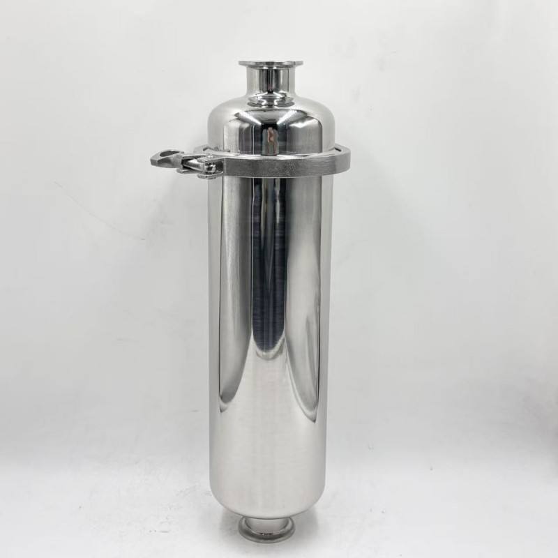 Upright stainless steel welded straight strainer