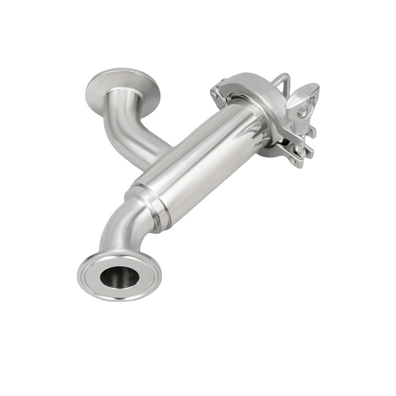 Polished stainless steel welded Y-type strainer